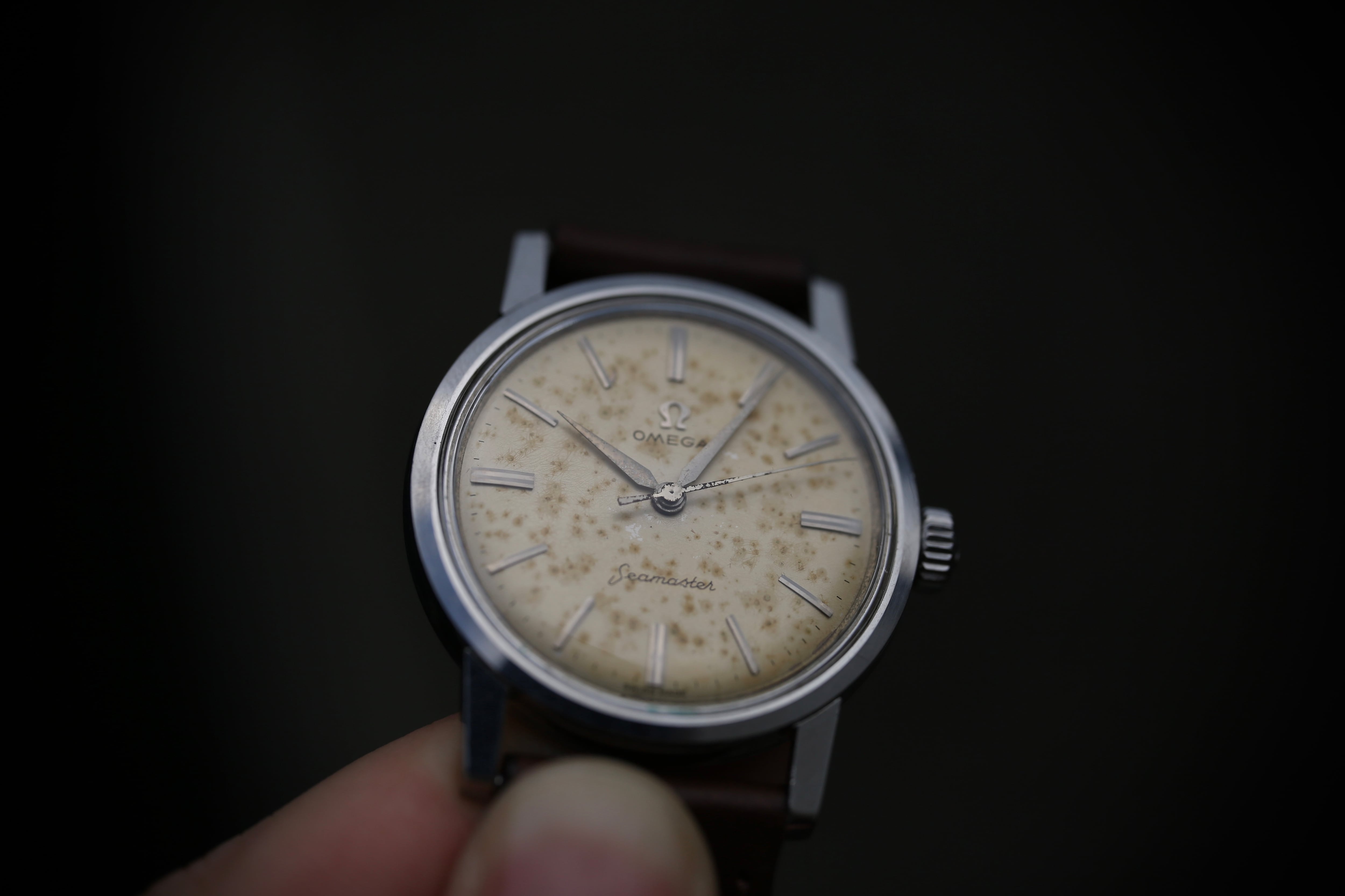 OMEGA】 1958年製 オメガ シーマスター ”ブラウンエイジング” バー