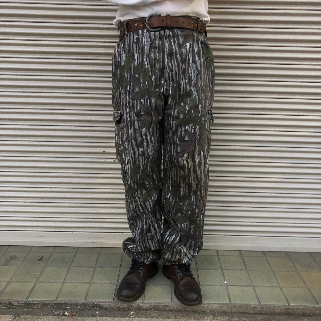 希少 90s TREBARK 石垣迷彩 ツリーカモ カーゴパンツ リアルツリー 米