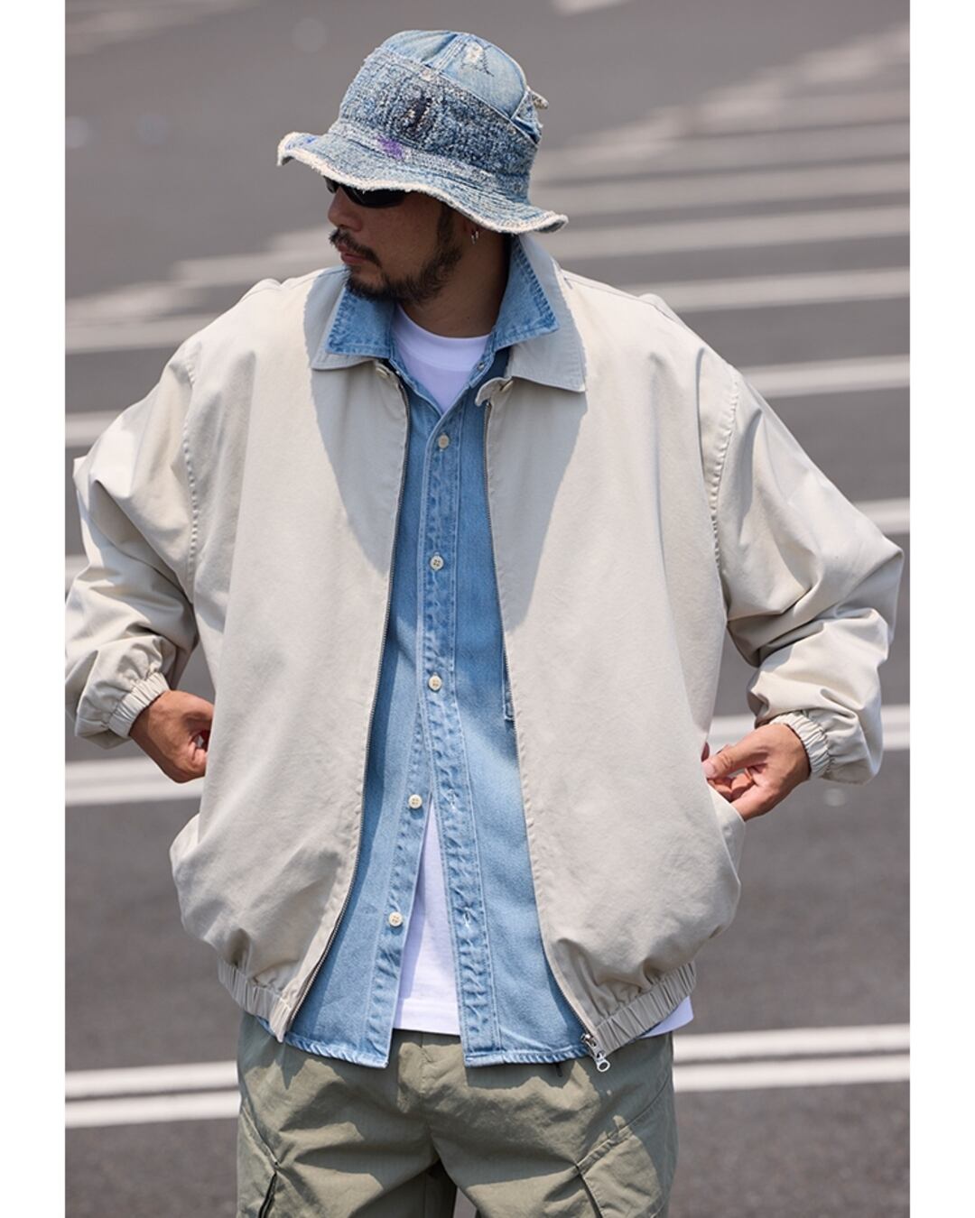 Full Zip-Up Wide Silhouette Coach Jacket x00726 | XPOSE