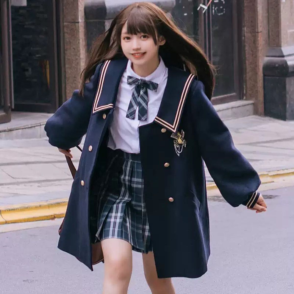セーラー襟ダブルブレストコート | Maiden's Rêve