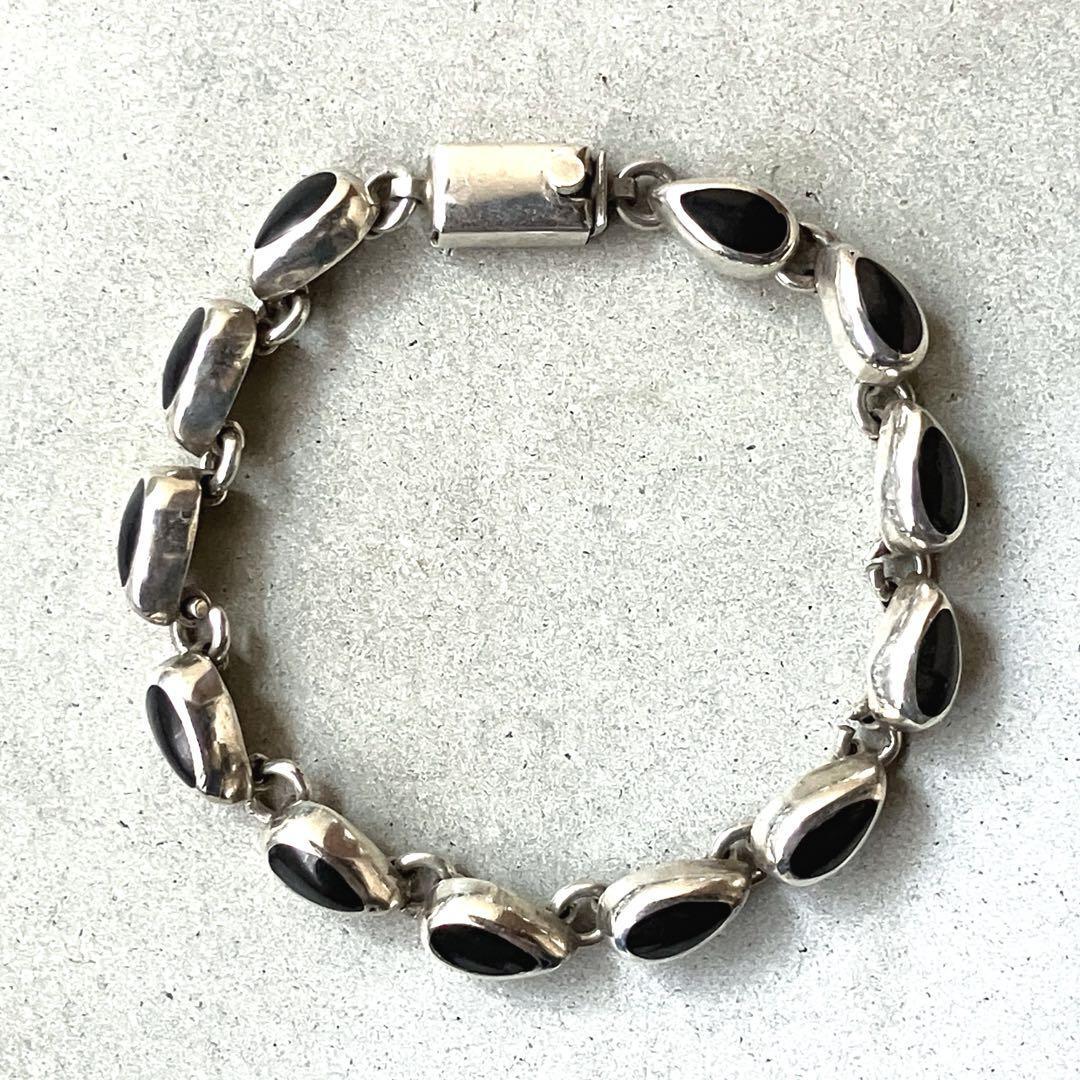 メキシコ製 MEXICO VINTAGE ブラックオニキス ブレスレット 925 | unune