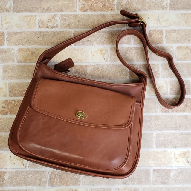 オールドコーチ ☆ USA製 ターンロック レザー ショルダーバッグ