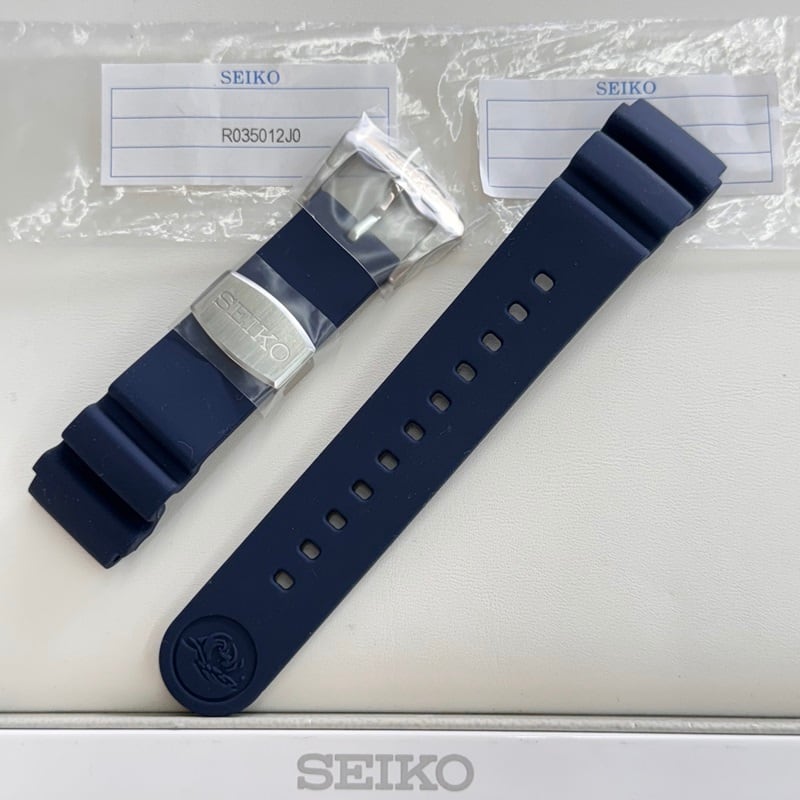 SEIKO セイコー 純正 時計ベルト 20mm シリコンラバーバンド ブラック