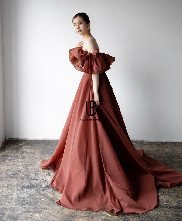 THE URBAN BLANCHE】2WAY フリル カラードレス 商品番号：CD56 東京