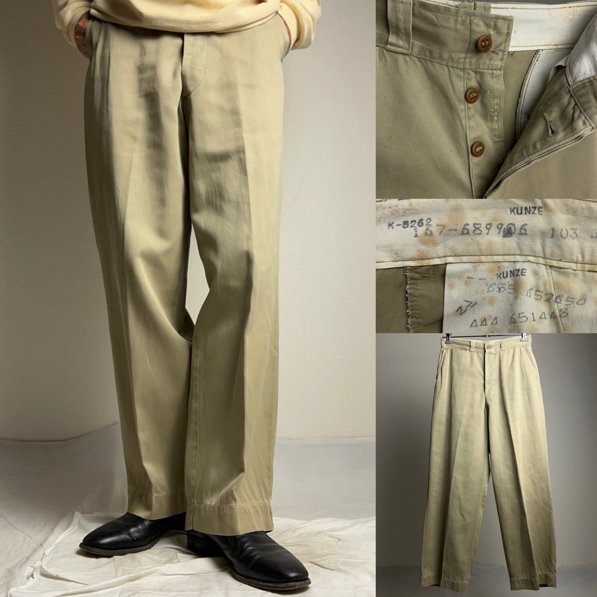 1950's U.S.ARMY CHINO PANTS 32×33 50年代 アーミーチノパン 米軍