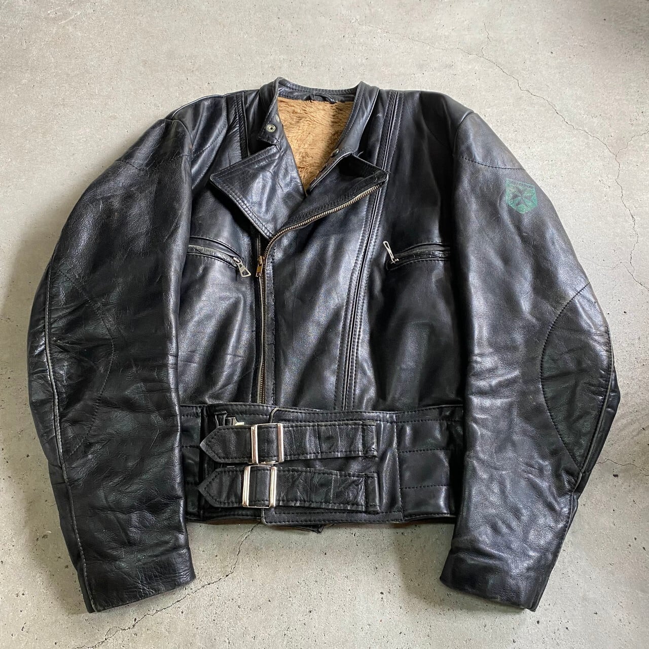 70年代 HARRO ユーロ ビンテージ ダブルライダースジャケット レザー