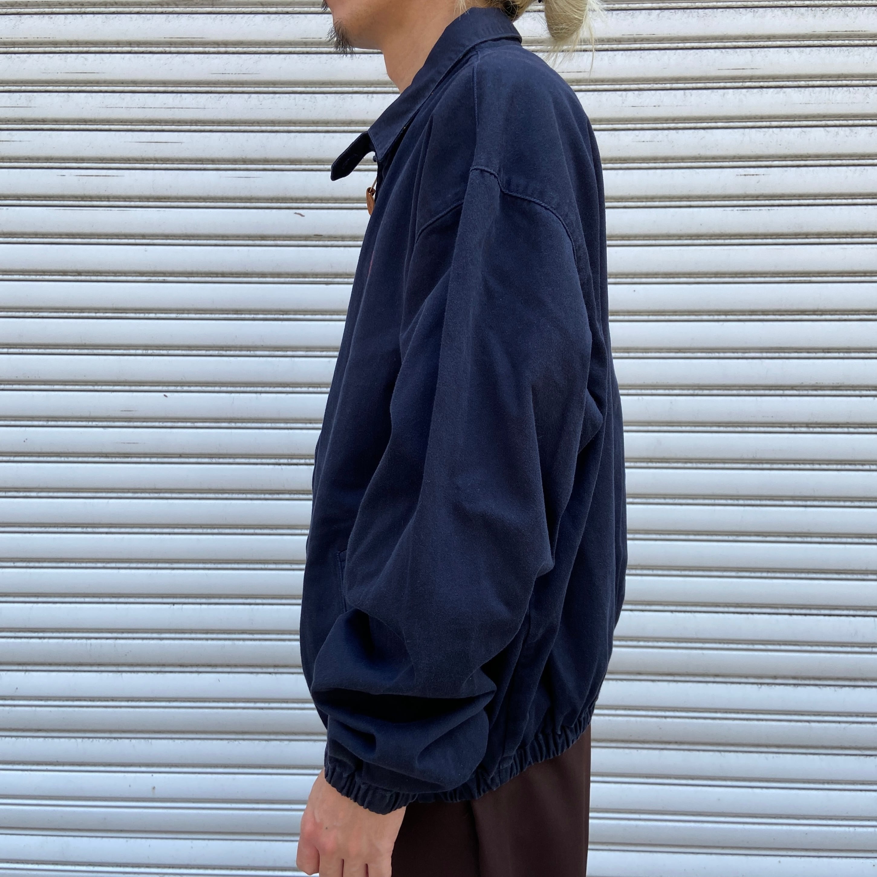 80s USA製 ラルフローレン スウィングトップジャケット ネイビー XL