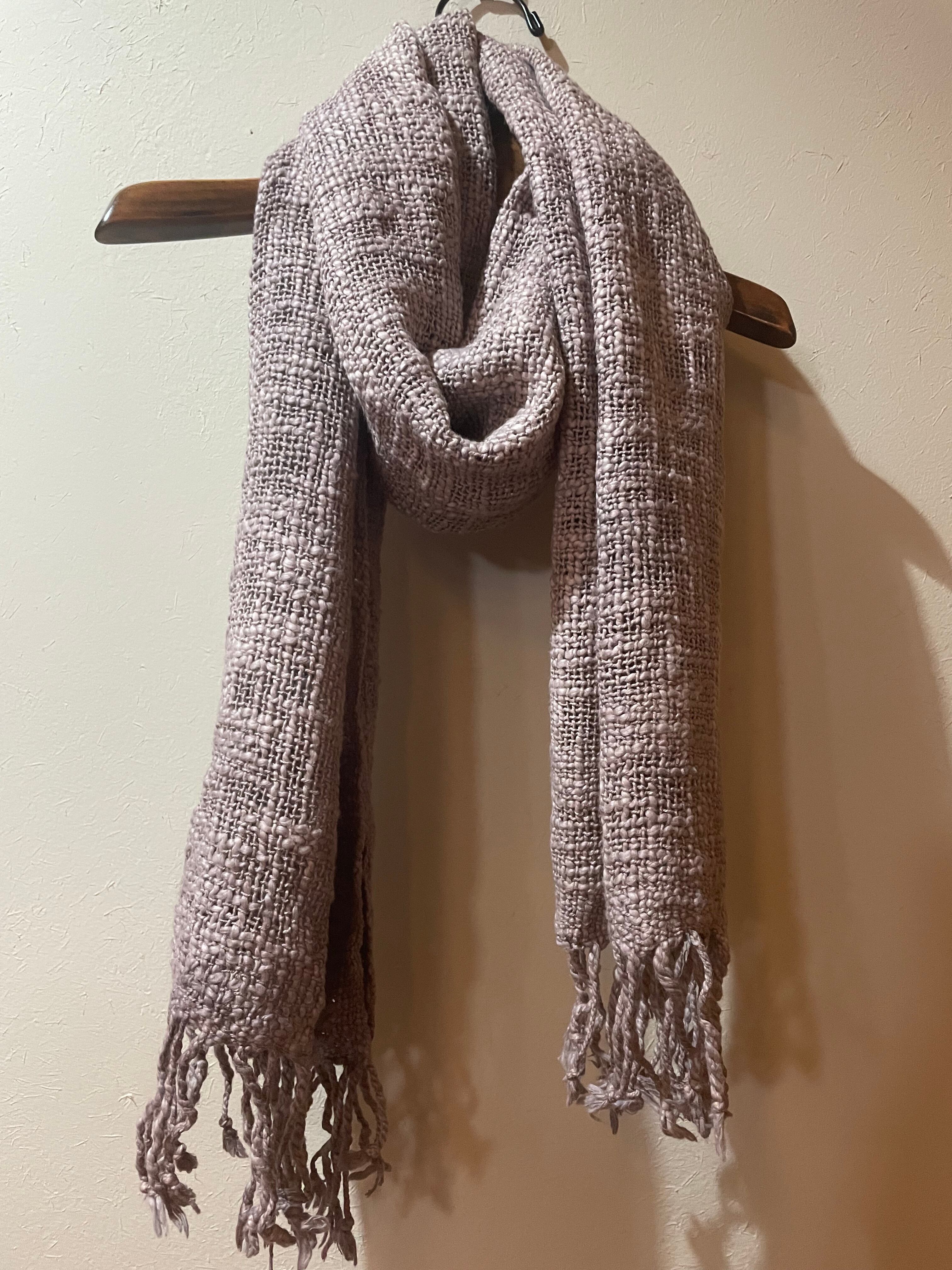 藍染 スラブコットンストール 縹色 オーガニック綿100％ | 糸の心