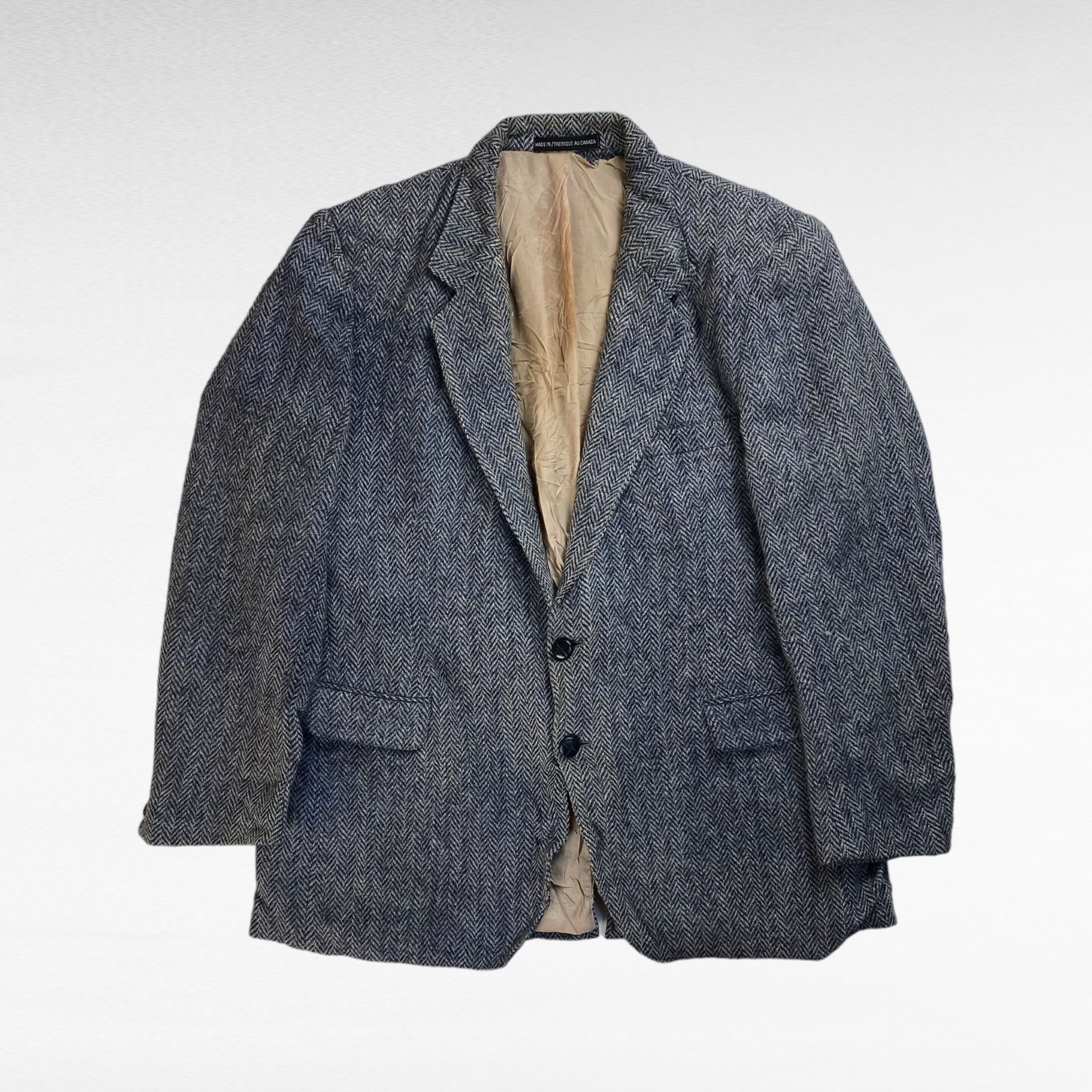 90's】 ハリスツイード M相当 テーラードジャケット ツイード生地