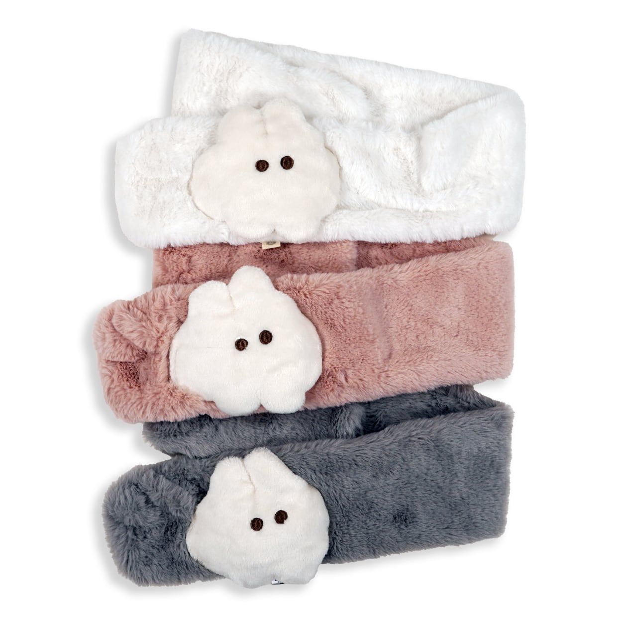 なでウサのふわふわマフラー/ホワイト（MK-568） | もくもくちゃん公式