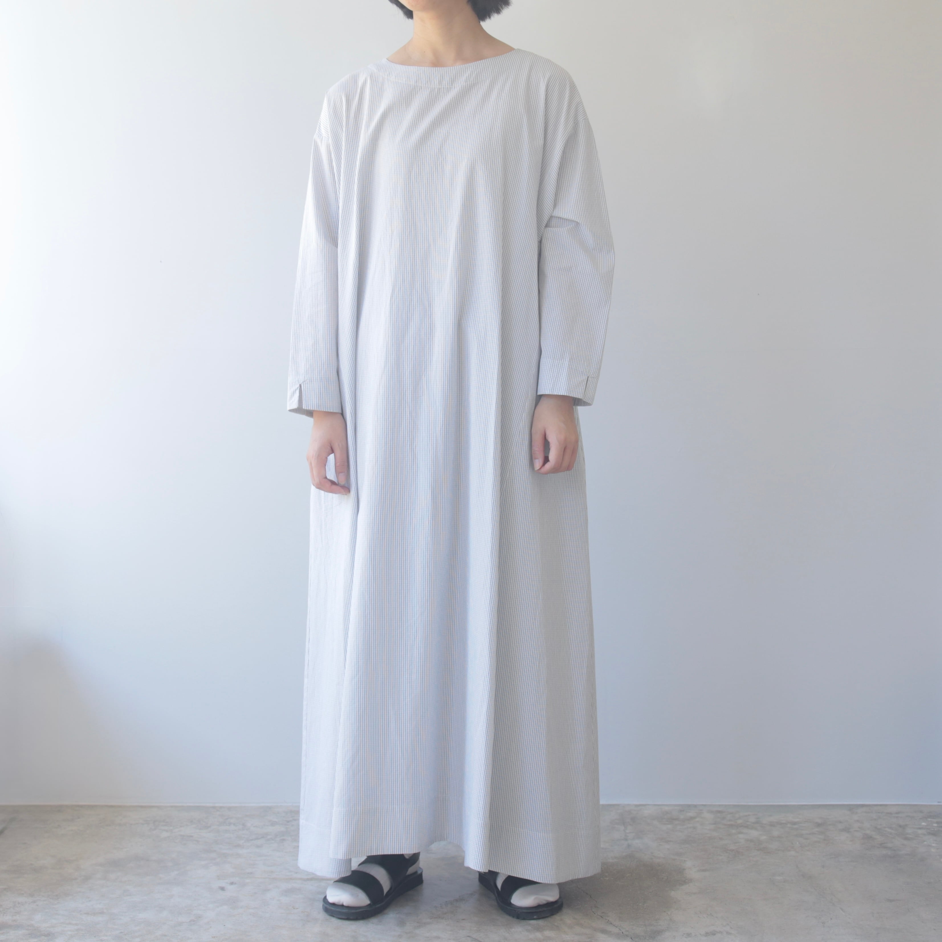 Yoli チェックボートネックワンピース | Vie