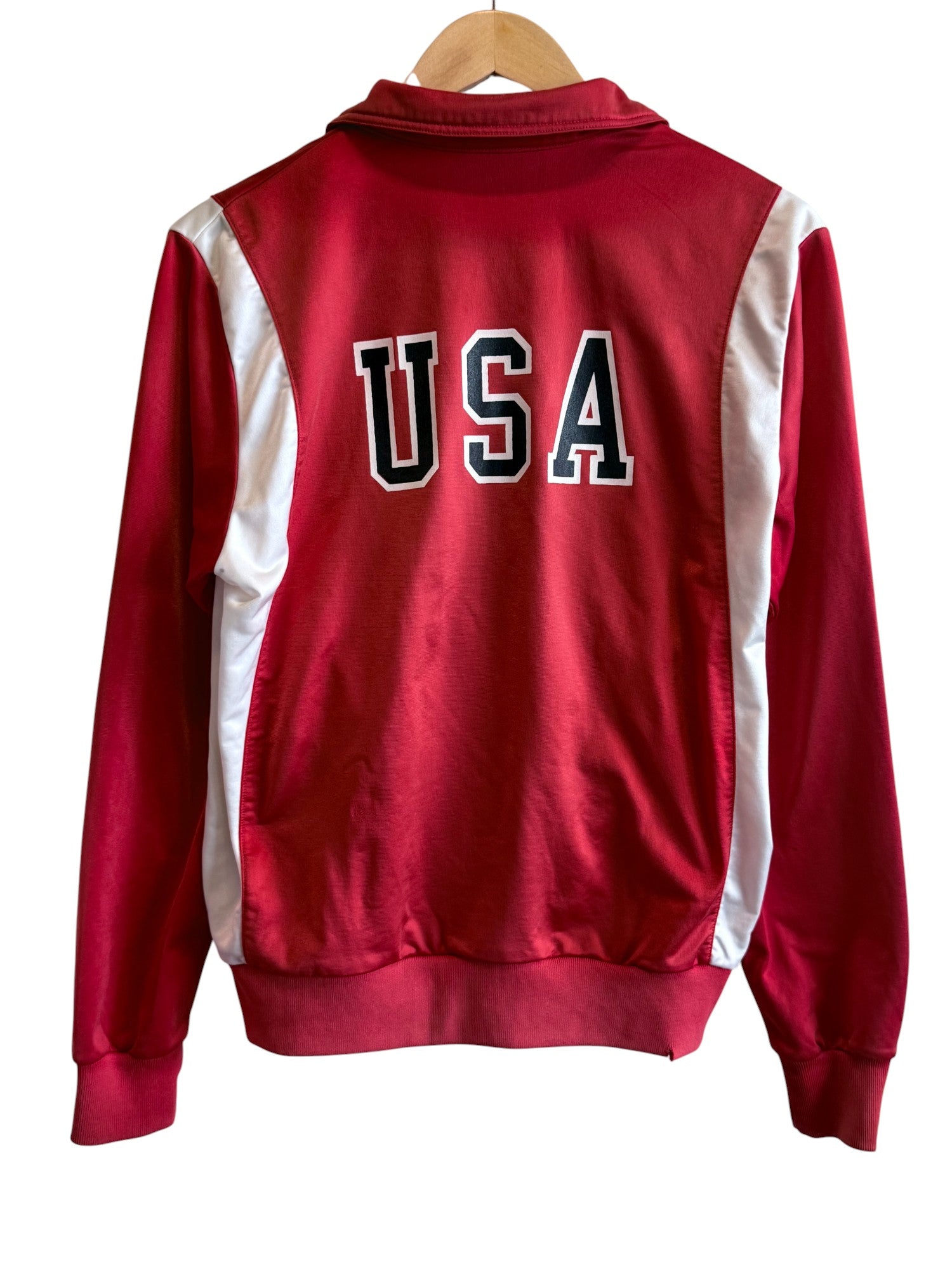 Vintage 90's Nike Team USA Red Warm Up Track Jacket Size Large
