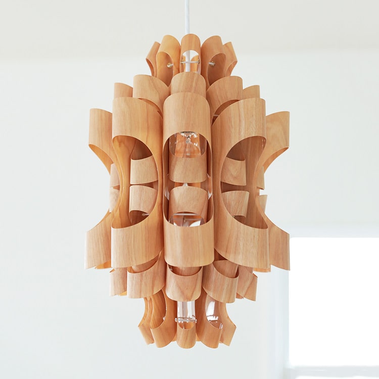 照明 LED 対応 和風 ペンダントライト 1灯 松2 ウッド WOOD 照明作家