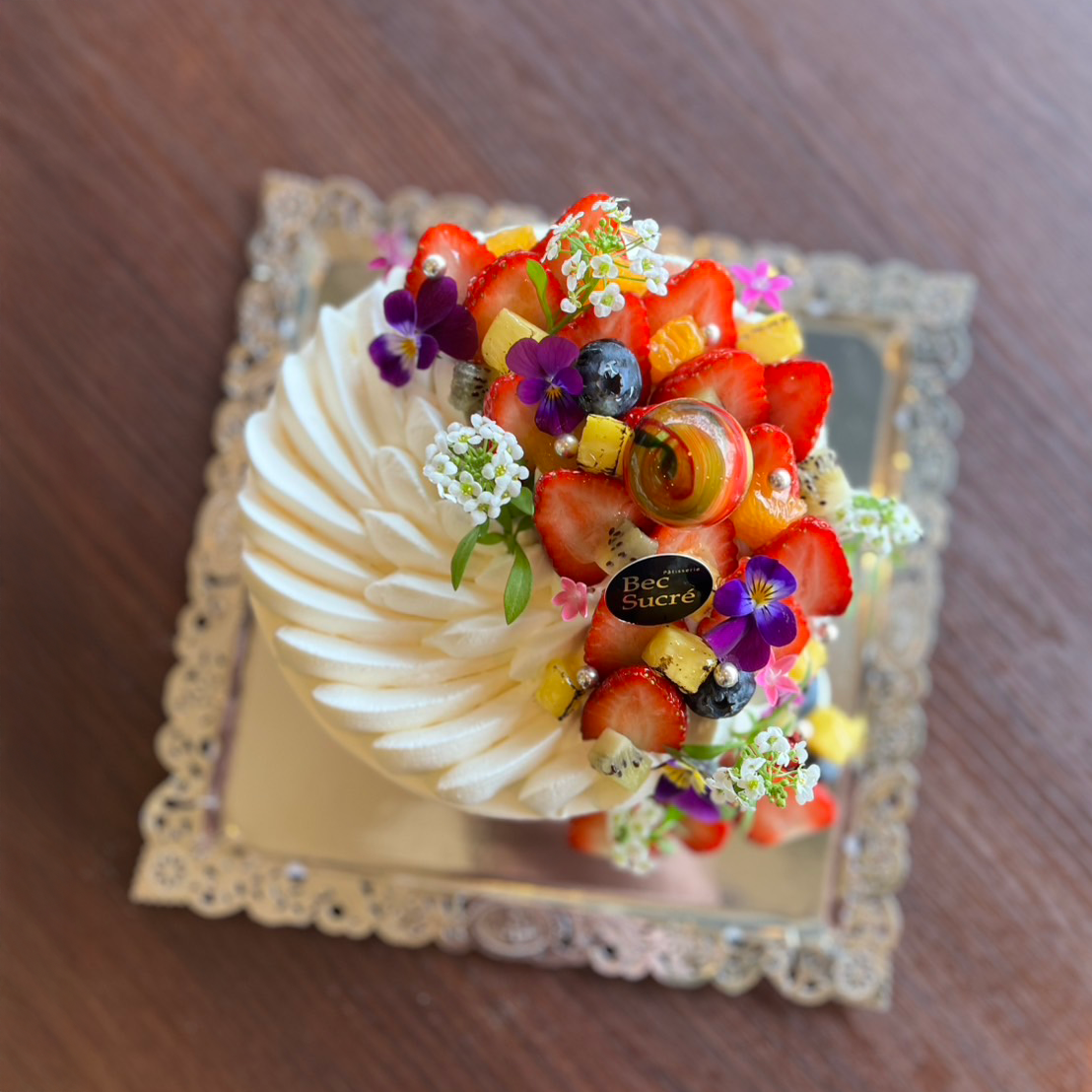 ホールケーキ用プレート – Patisserie Bec Sucre