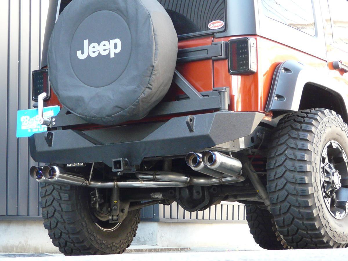 ジープ ラングラー アンリミテッド JK36L ステンマフラー チタン発色