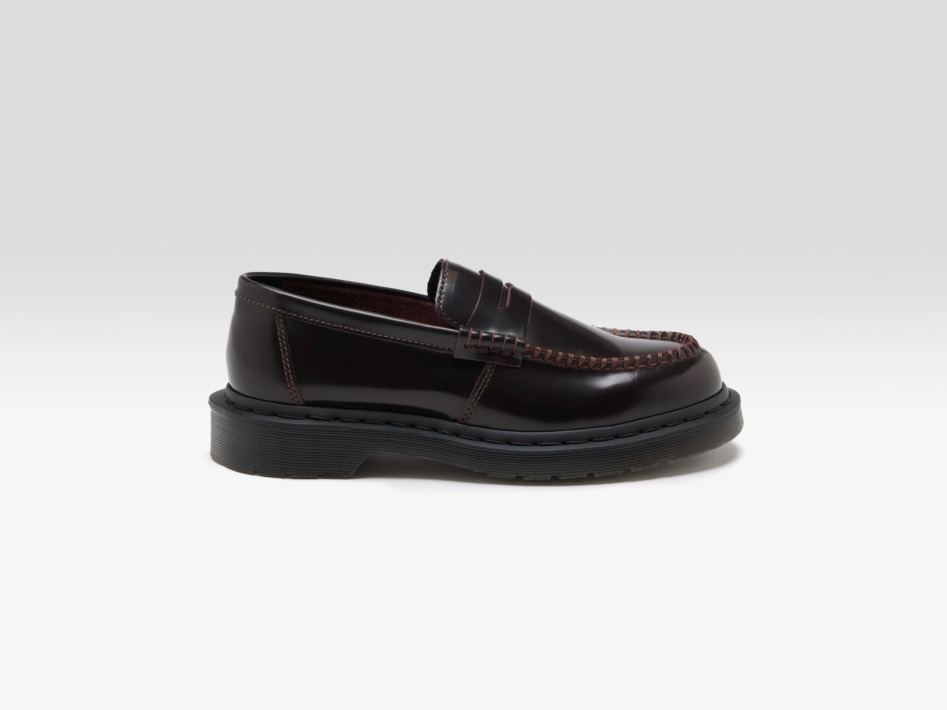 Dr. Martens | Penton Cherry Red Leather Loafers | Bellerose