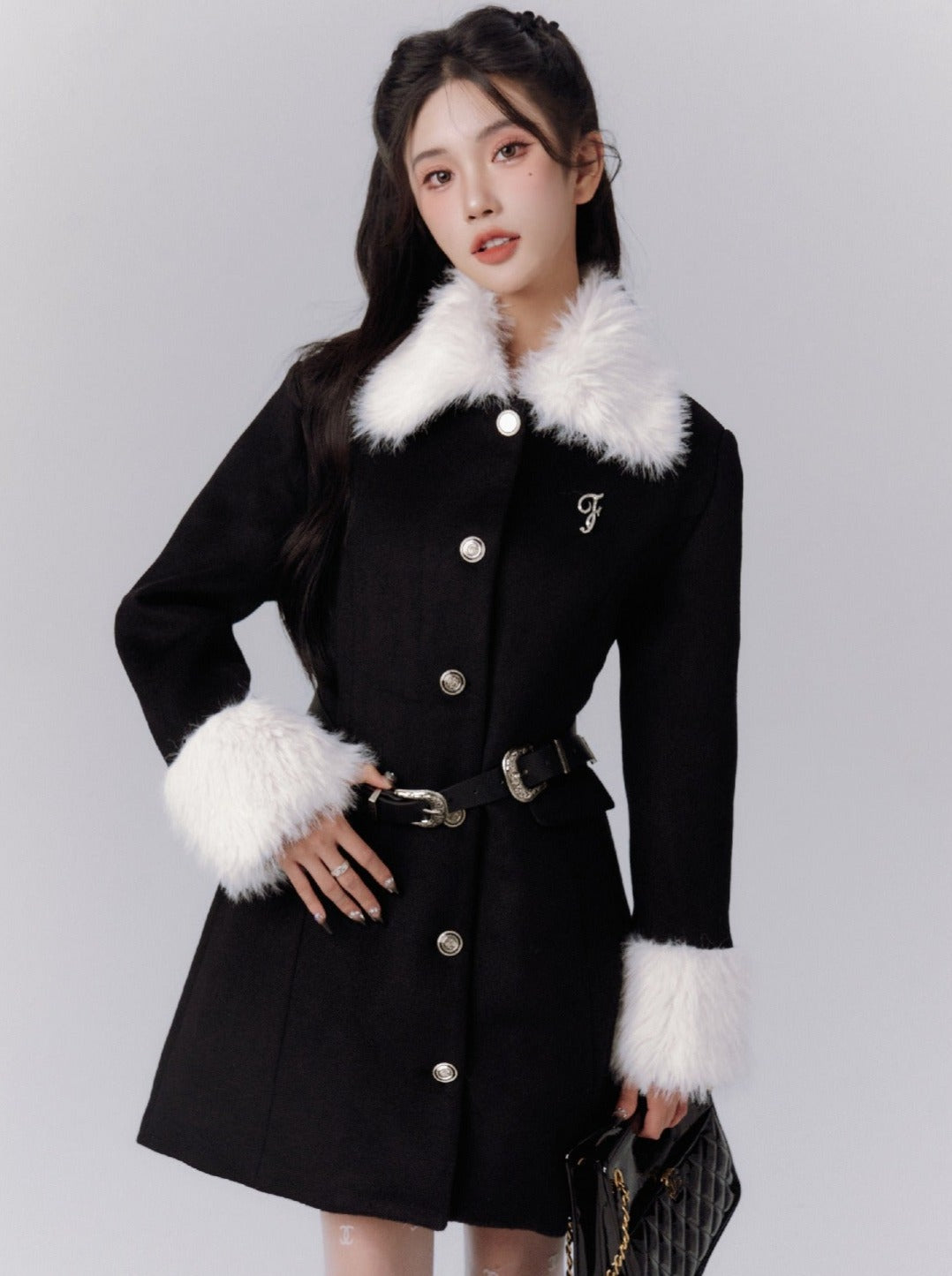 フェアリーファーウールウエストマークコート – Belchic