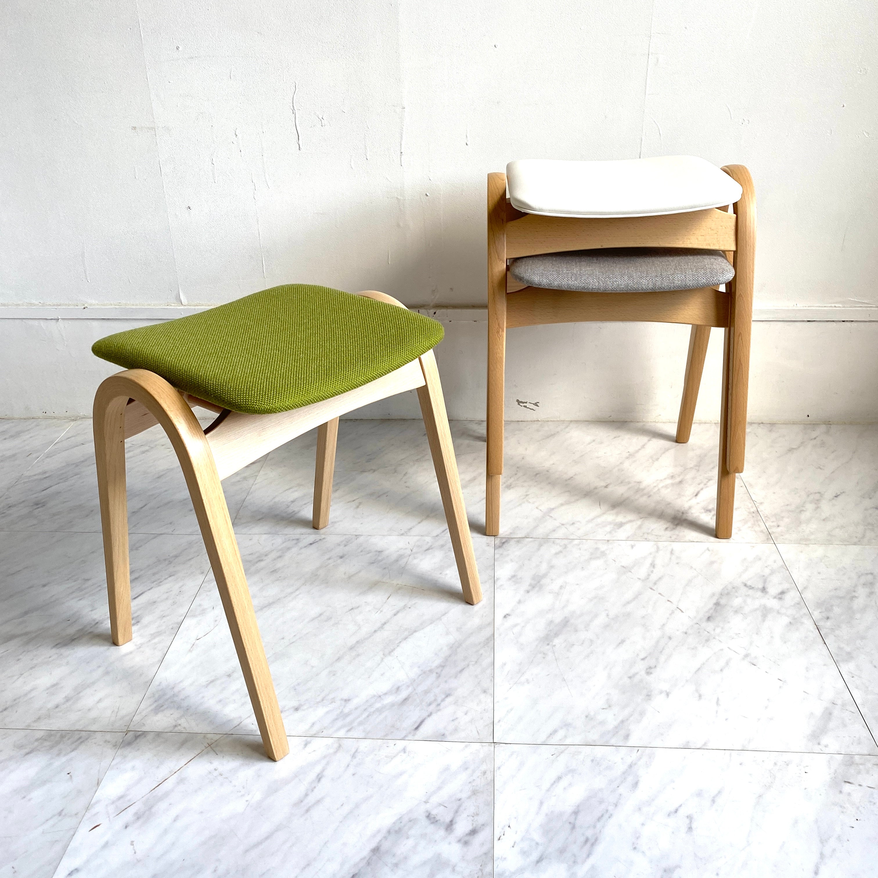 剣持勇 秋田木工 スツール タッキングスツール NO.202 ブナ材