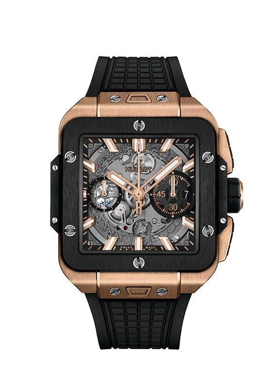 HUBLOT SQUARE BANG UNICO KING GOLD CERAMIC ウブロ スクエア・バン