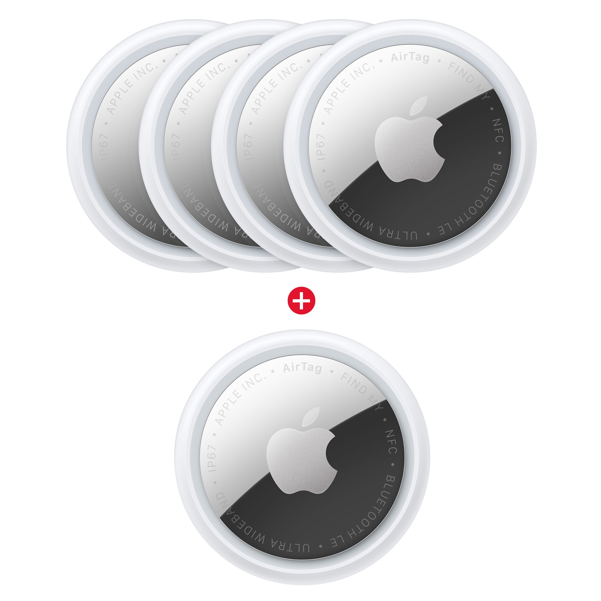 Apple AirTag (2nd generation), 4-pack, Includes additional AirTag