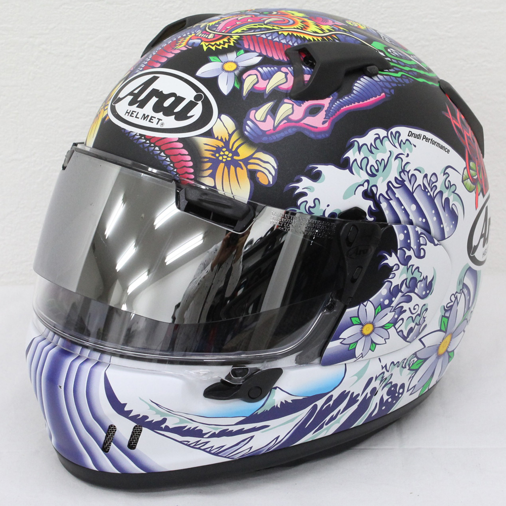 Arai XD フラットブラック 59-60cm ブルーミラーシールド付き Arai XD