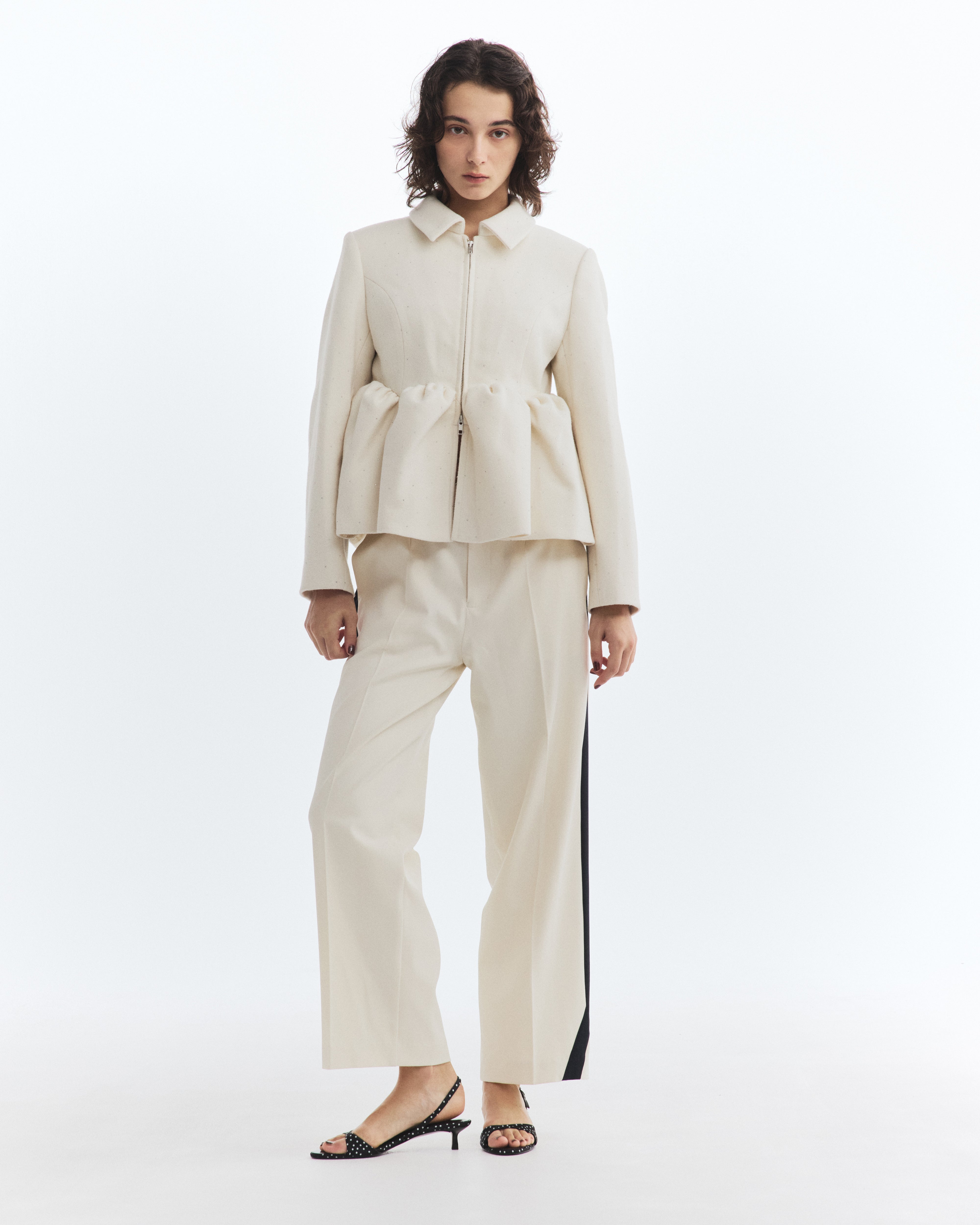 BIBIY. MADE | BIANCA SPARKLE JACKET IVORY｜Bibiy.