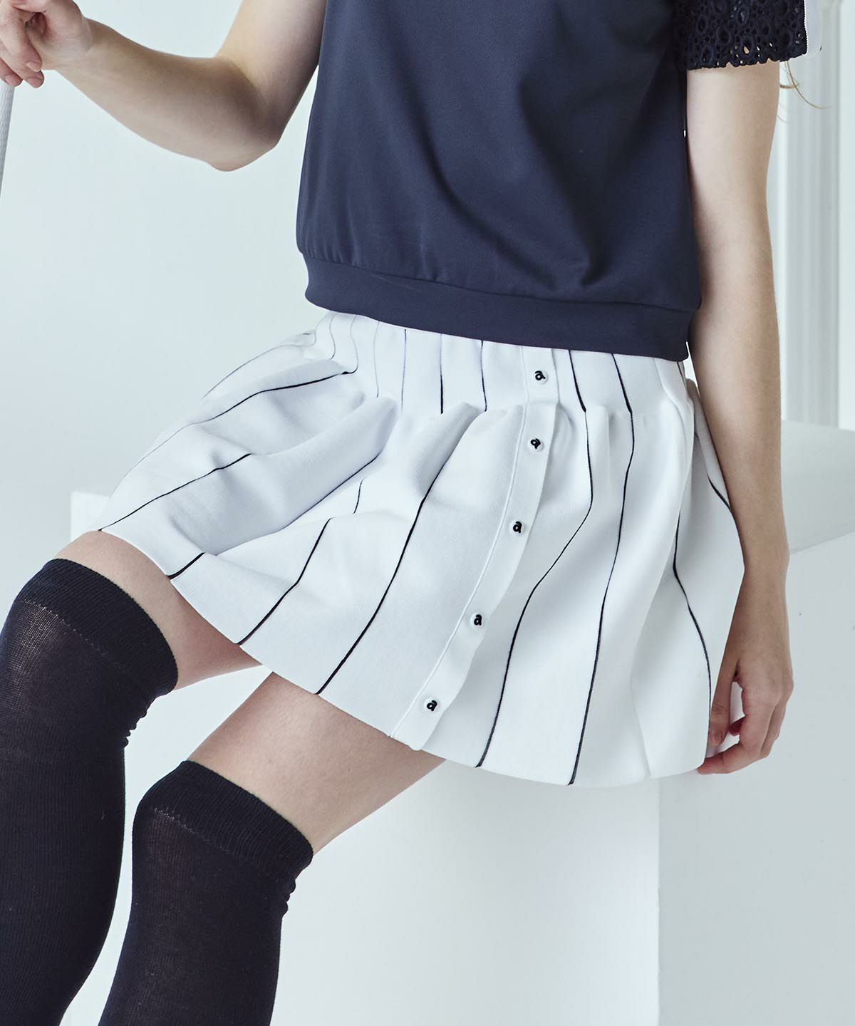 アルチビオarchivio カシミヤセーター・リバーシブルスカート サイズ36