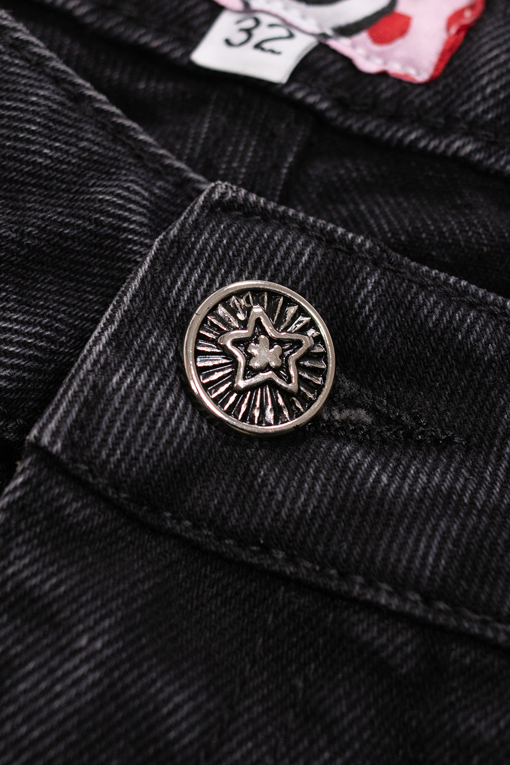 Starteam Double Knee Star Jeans Black | BONKERS