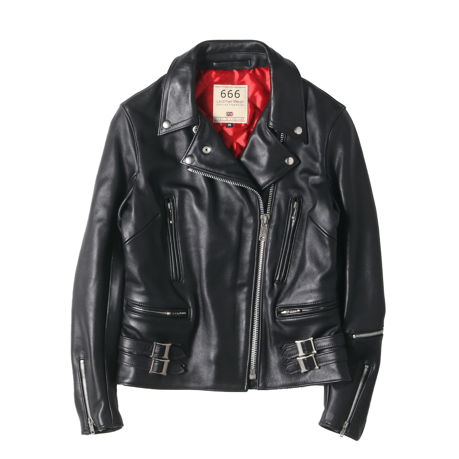 666 (トリプルシックス) ステアハイドレザー サイドベルト ダブル