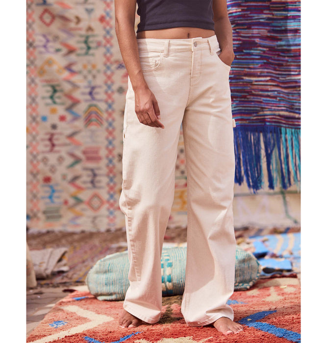 OUTLET】Roxy FINLEY WORKER REGULAR ワイドレッグチノパン