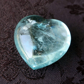 虹入り アクアマリン 天然石 ハート型 コレクション 31mm