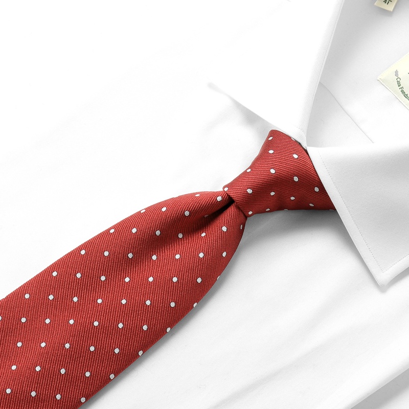 シルクツイルドットネクタイ／590769（レッド） | Silk Tie | LUIGI