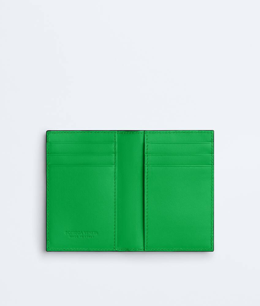 Men's Intrecciato Flap Card Case in Black grass | Bottega Veneta US