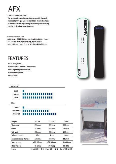 22-23ニューモデル AMICSS(アミックス) AFX(エーエフエックス