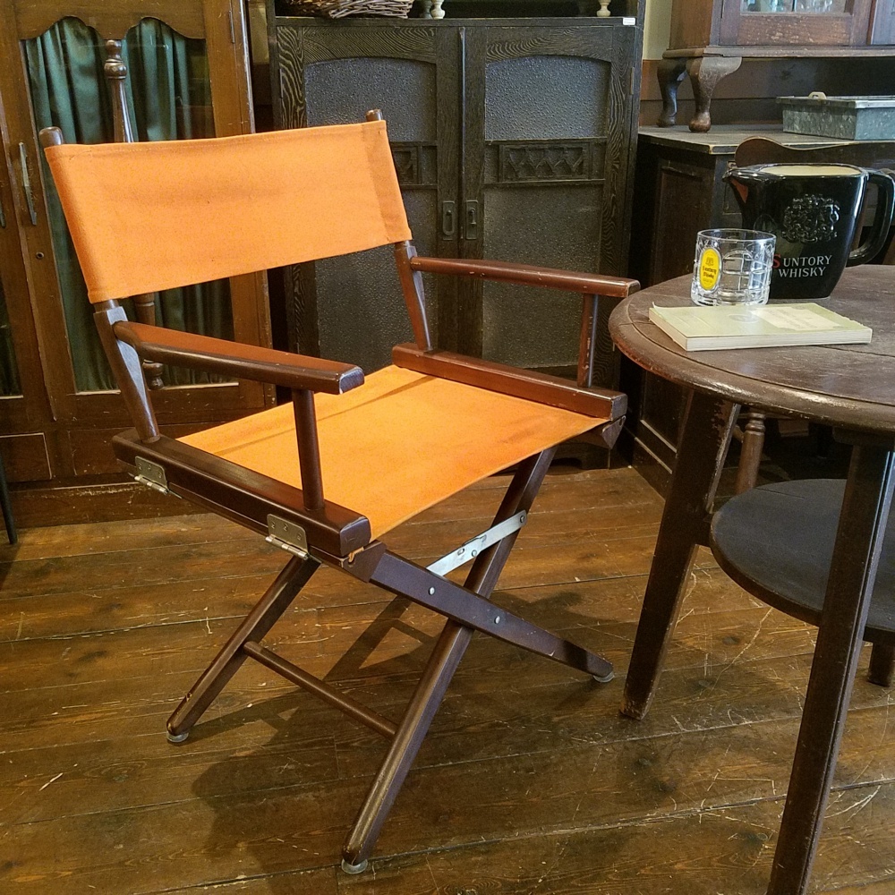 昭和ヴィンテージな木製ディレクターズチェア - [Sold Out]過去の販売商品