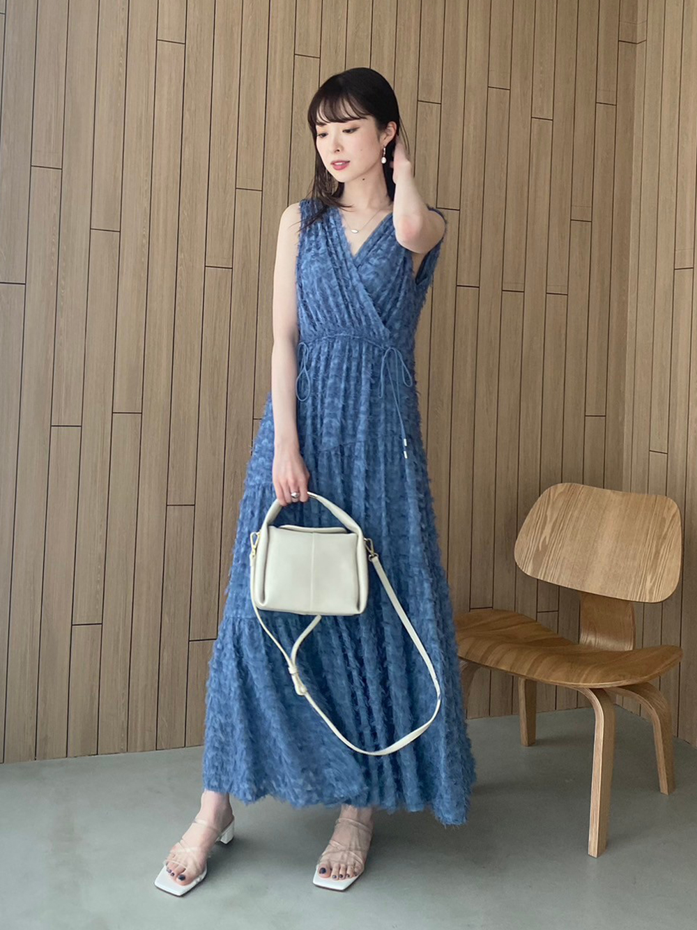 新作！フリンジジャガードカシュクールワンピース | FRAY I.D