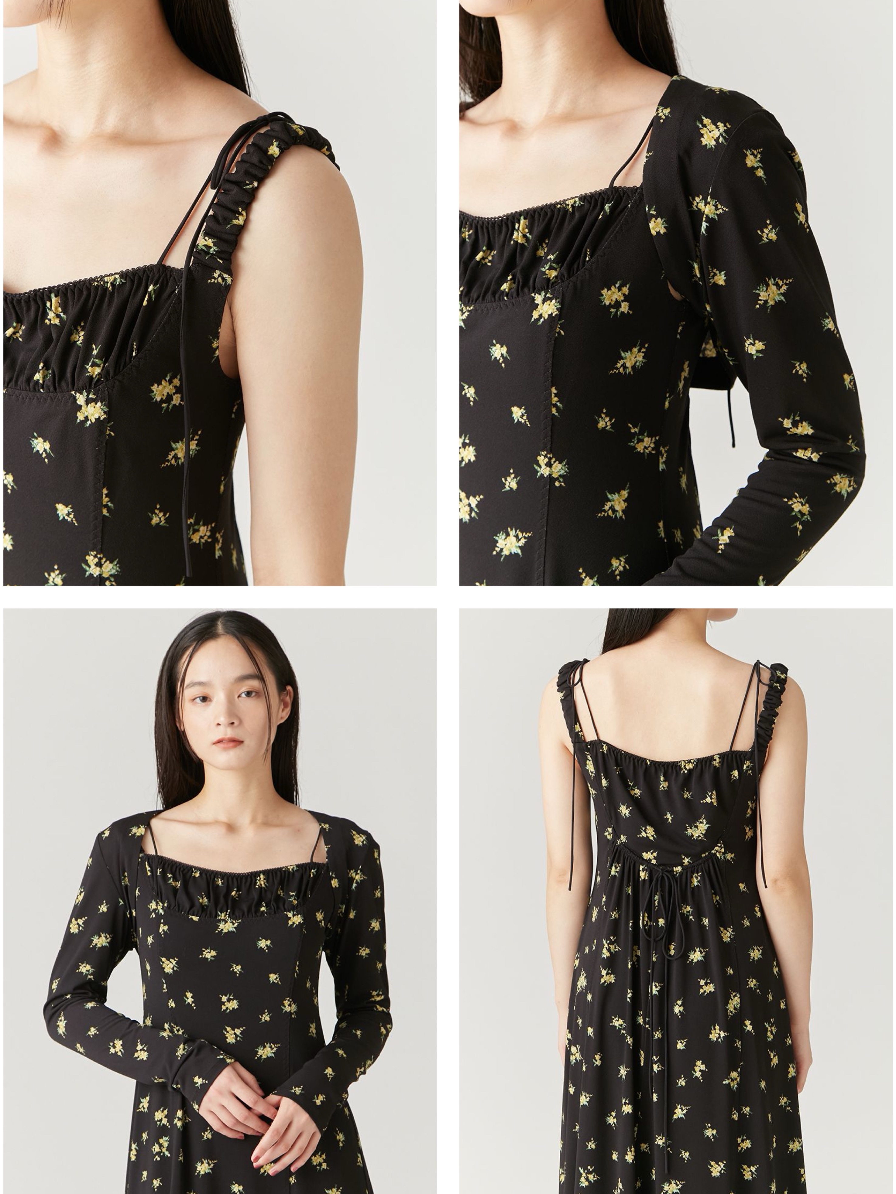 新作！フラワープリントボレロコンビニキャミワンピース | FRAY I.D