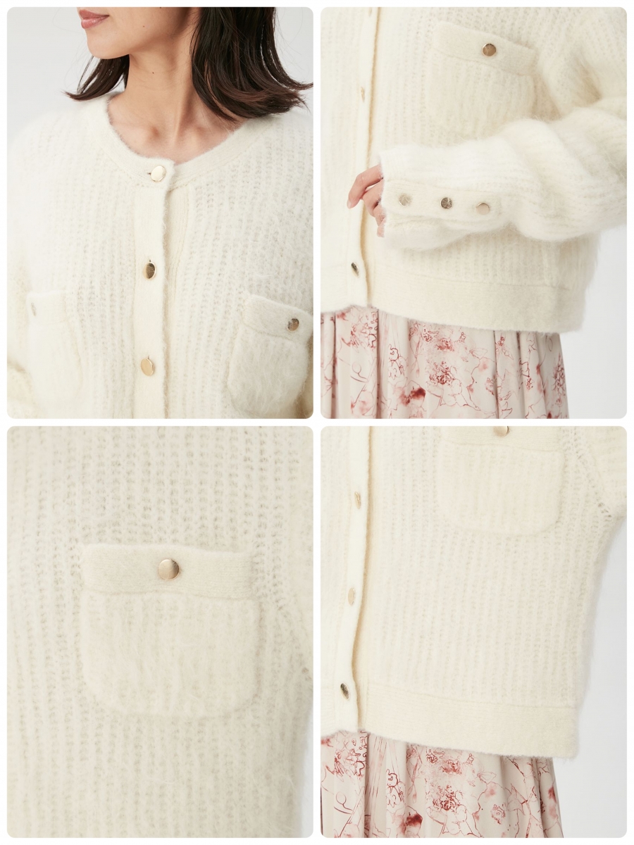 新作！アルパカ混クロップドニットカーディガン | FRAY I.D | ショップ