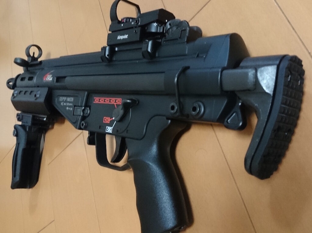 東京マルイ、ハイサイクルG3.レッド、グリーン切替ドットサイト付