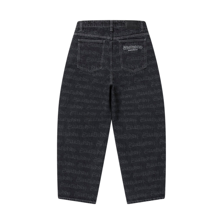 OG LABEL WAFFLE KNITTED CREW BLACK – BlackEyePatch