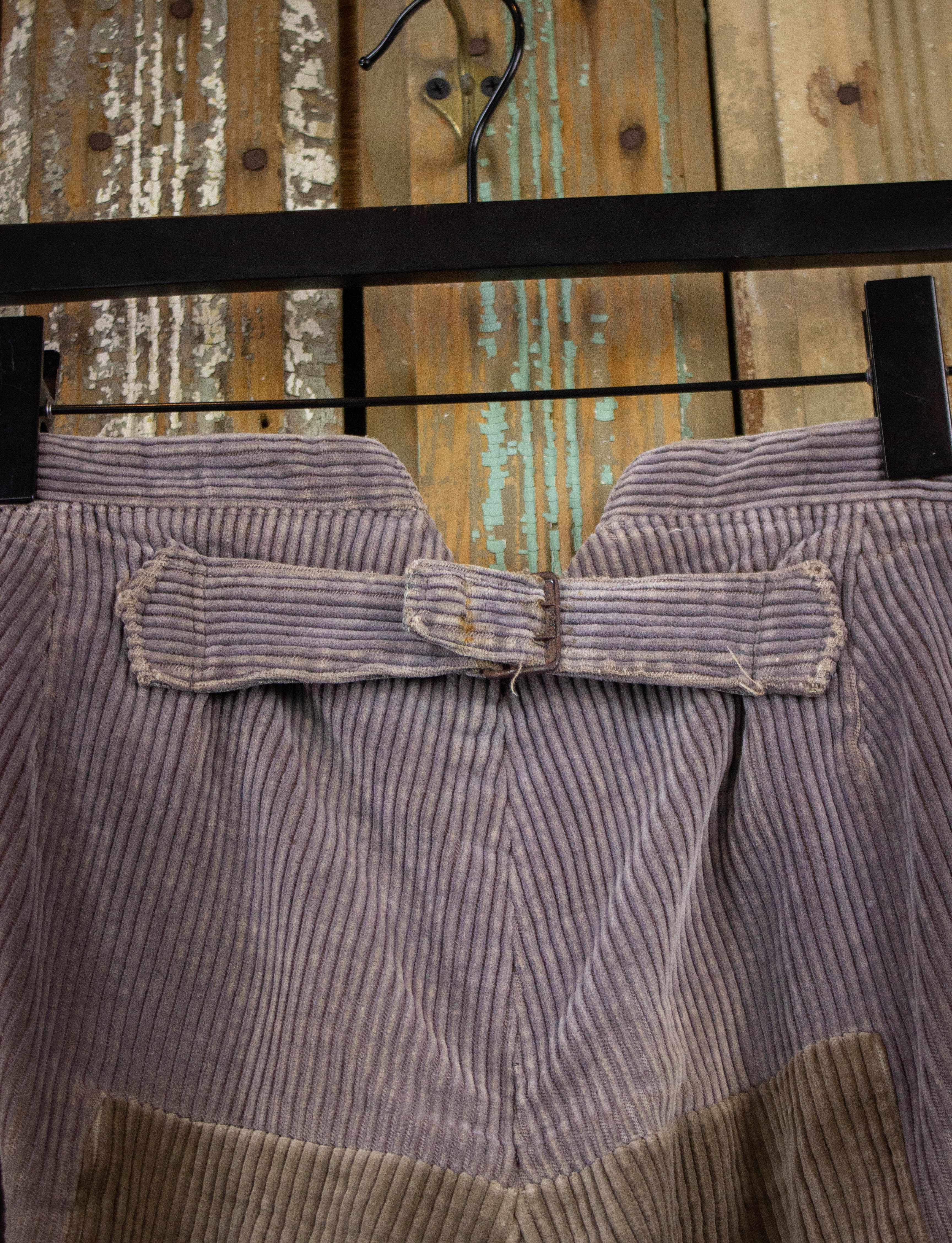 Vintage 30s French Corduroy Work Pants 32x26 – Black Shag Vintage