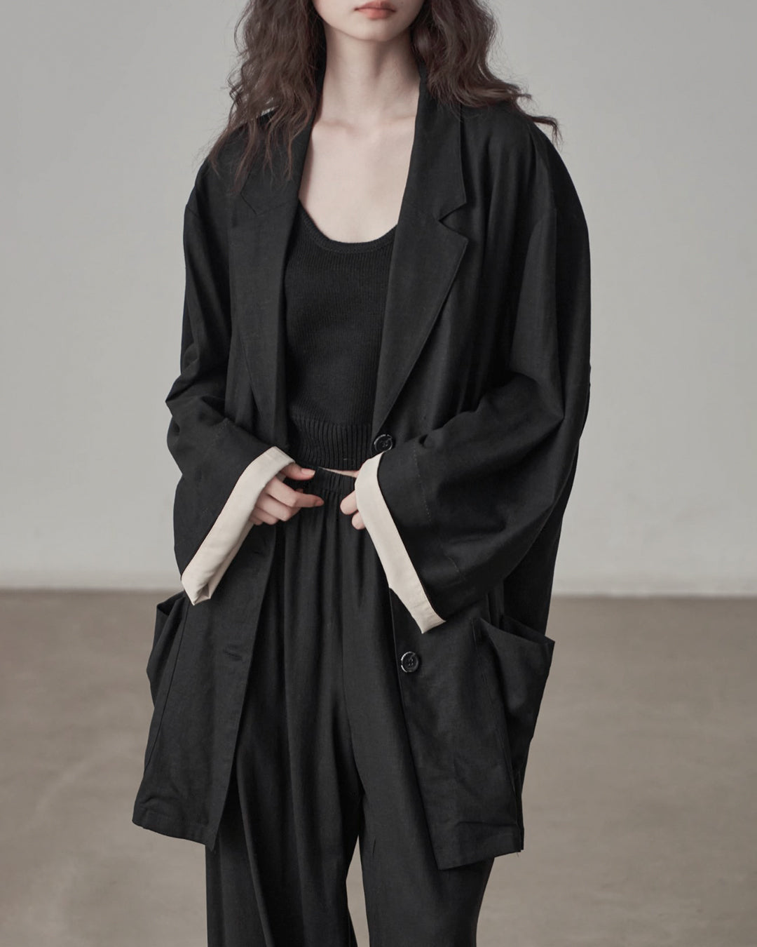 ♥OVERSIZED DROP SHOULDER JACKET – Black Gravity