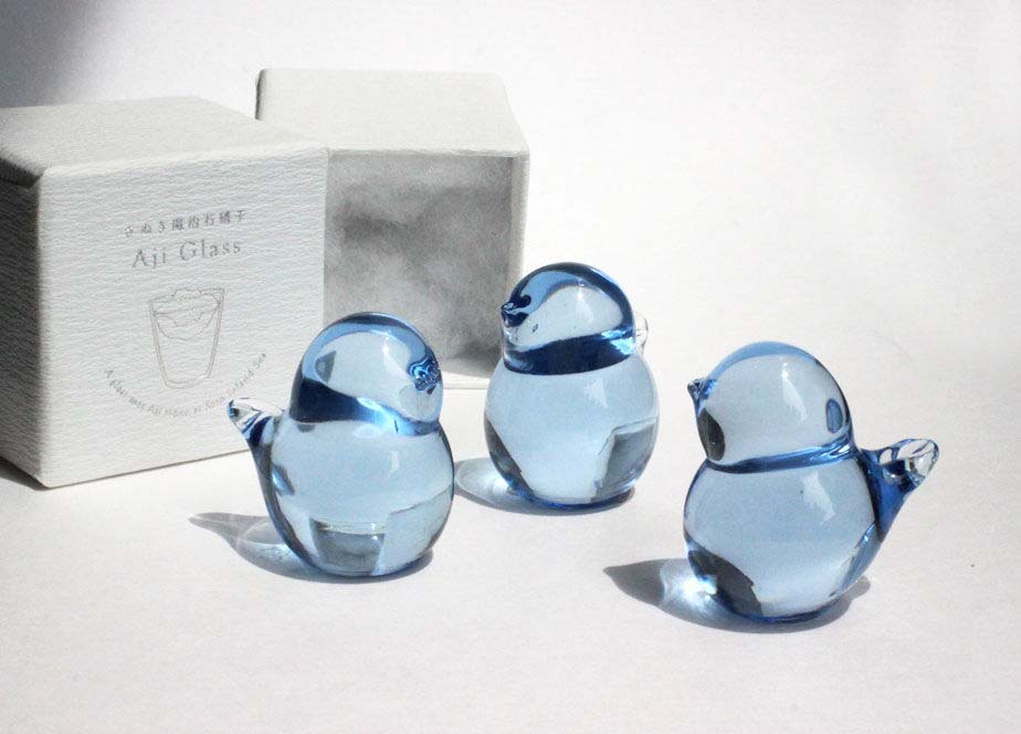 硝子作家 杉山利恵 Aji Glass 幸せの蒼いとりさん | kitahama blue stories