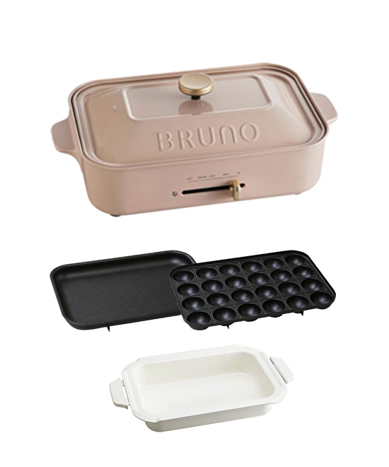 BRUNO ENJOY+】コンパクトホットプレート セラミックコート鍋＋