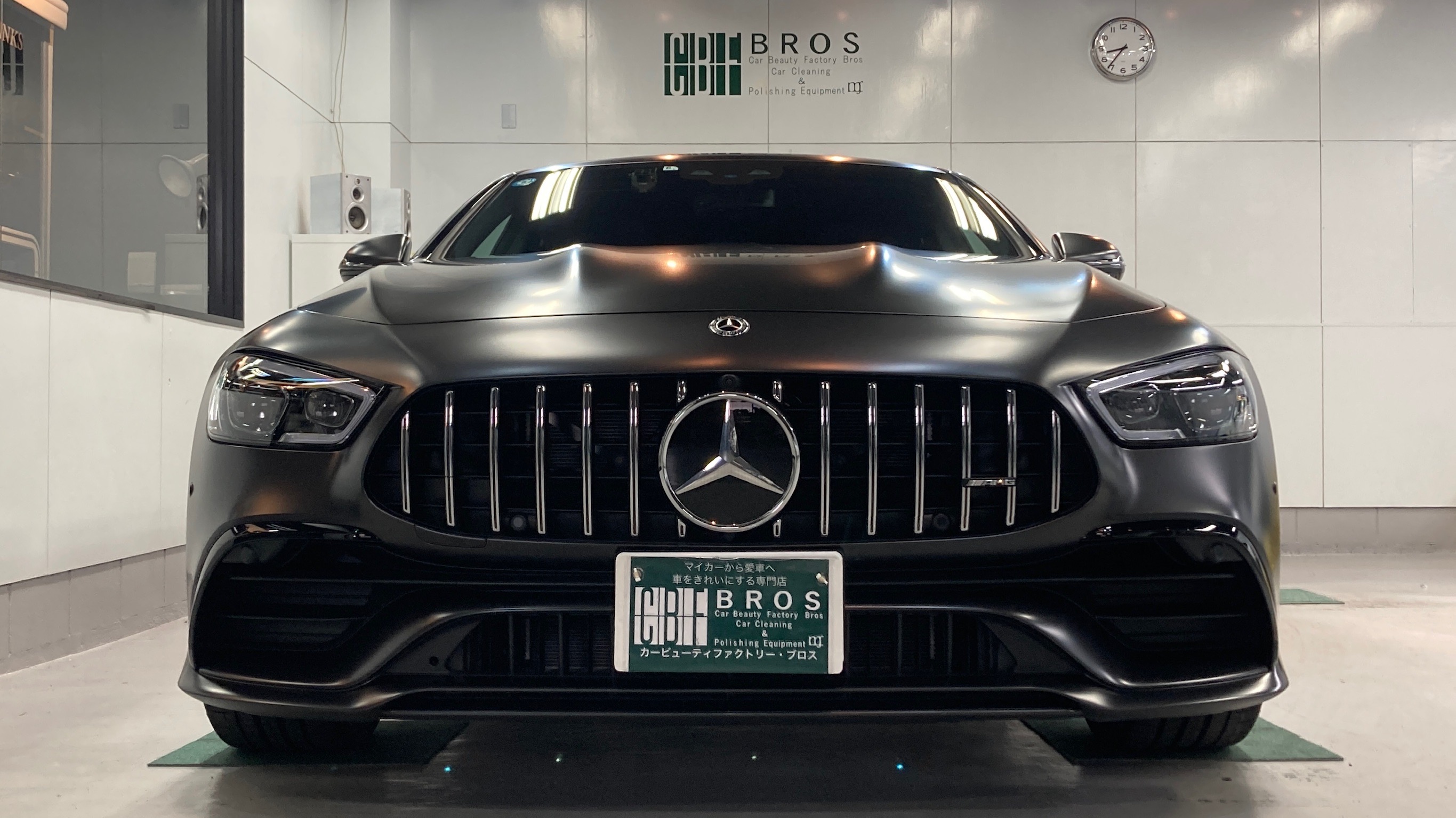 最高品質】艶消し専用コーティングをマットブラックのメルセデスAMG