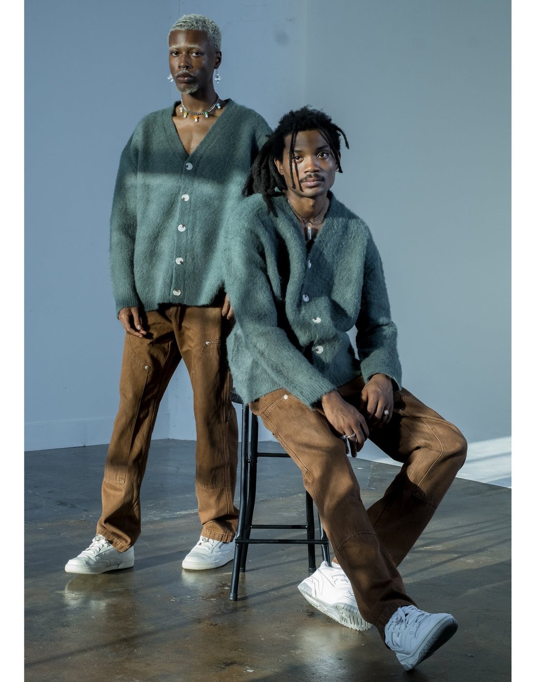 Shag Cardigan-Forest Green – Brandon Thorne