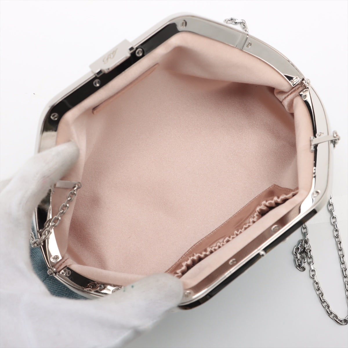 ロジェヴィヴィエ Roger Vivier デニムチェーンショルダーバッグ