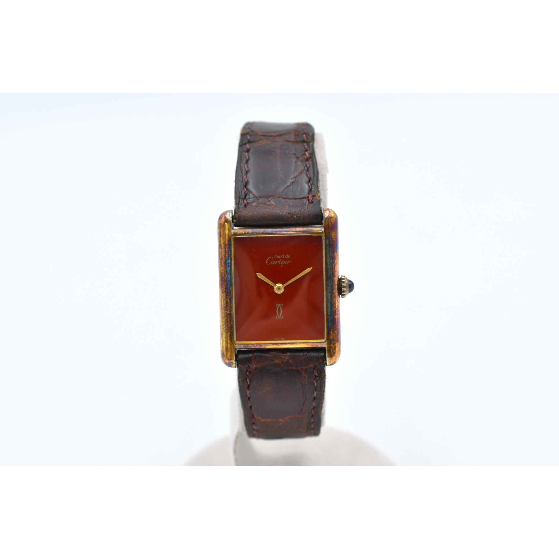 カルティエ マスト タンク LM 赤文字盤 GP×革/手巻き 買取実績【買取日