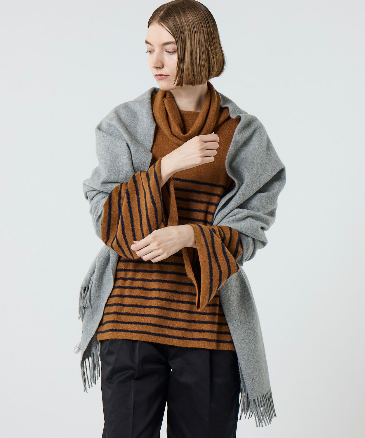 大判プレーンストール(定番)(カシミヤ) 全7色 | BRITISH MADE