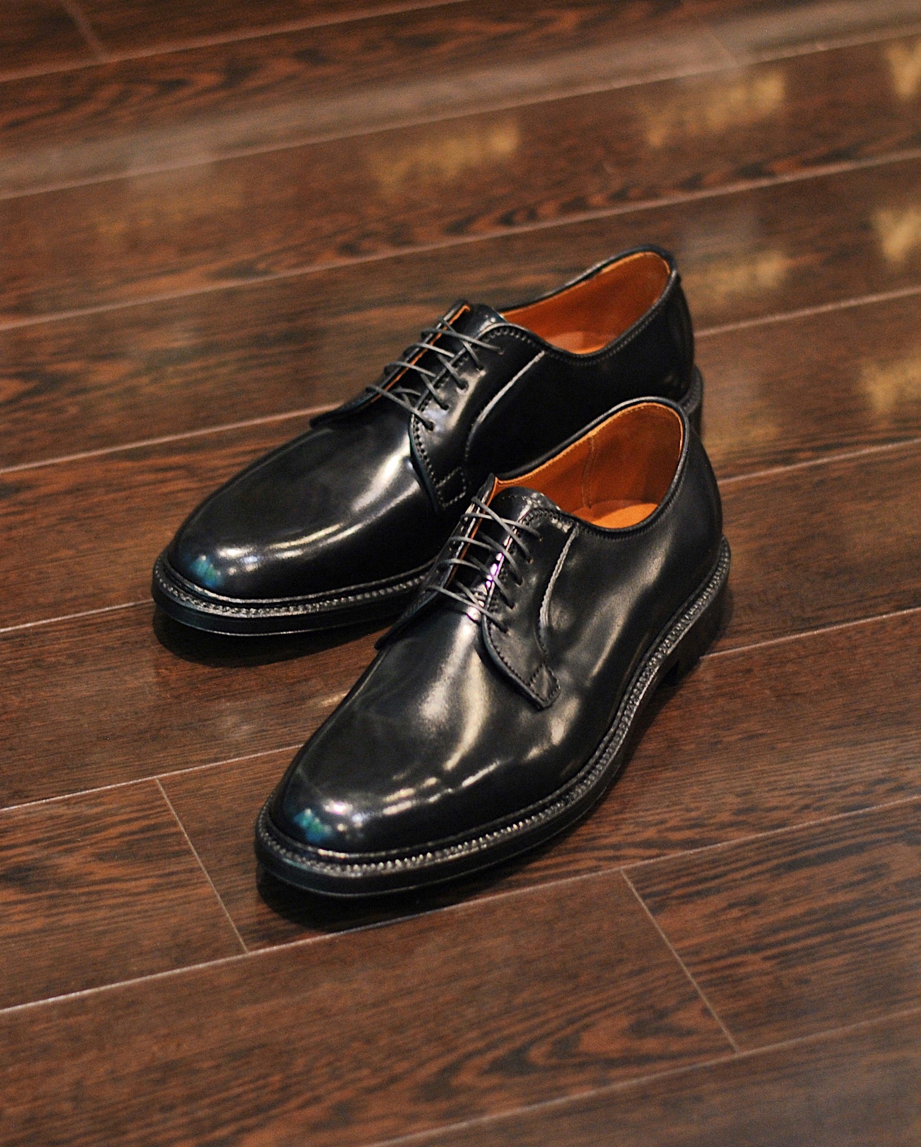 9901 Plain Toe Blucher in Black Shell Cordovan, Barrie Last